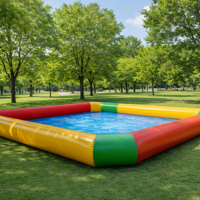 워터랜드 초대형 에어풀 가족 물놀이 풀장 간편설치 대형 야외 수영장, 1개, 멀티컬러