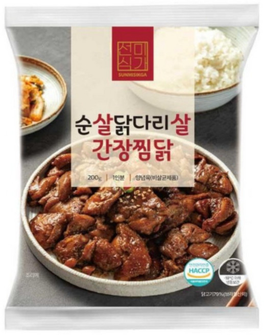 선미식가 100% 순살 닭다리살 간장찜닭 간편조리 3팩 5팩 2중포장, 3개, 200g