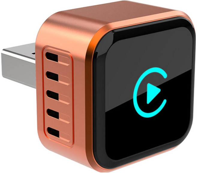 시그니처 오랜지 방열 구조 블루투스 V 5.4 버젼 와이파이 2.4G 5G 무선 애플 카플레이 안드로이드 오토 2in1 스마트 차량용 무선 카플레이 미러링 동글, 5GB, SIGNI01