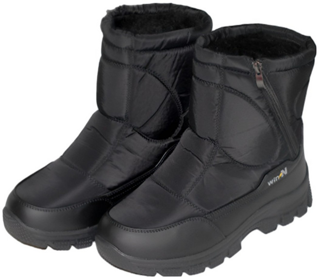 남성 미끄럼방지 방한화 지퍼 방한 부츠