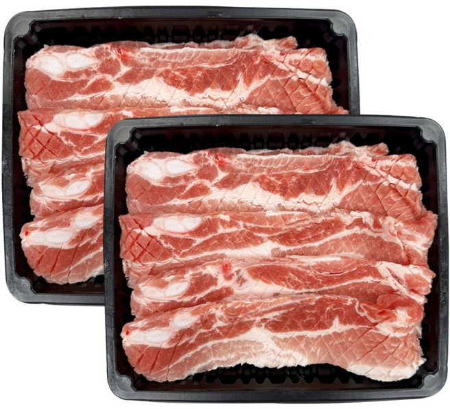 힐링프레시 한돈 1등급 유산균 벌집 칼집 삼겹살 구이용 냉동, 1kg, 2개