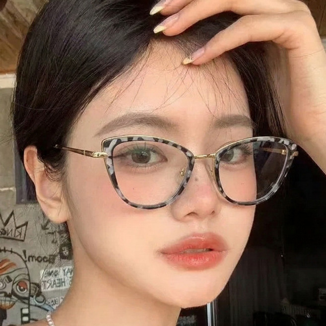 루루샵 얼굴소멸 패션 변색 뿔테 안경 아시안핏 케이스포함