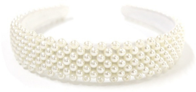 MISS21 롤리아 넓은 진주 헤어밴드 머리띠 (hb1245)