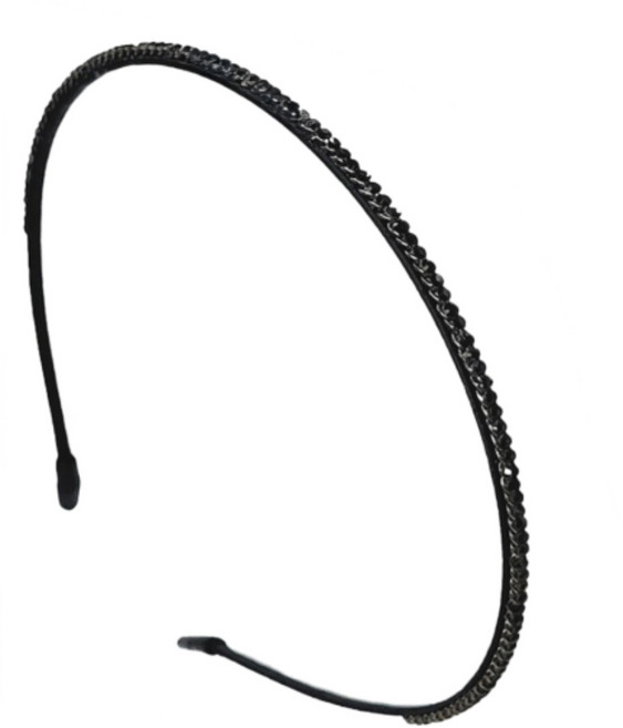 메이소라 핸드메이드 스와로브스키 스톤 큐빅 귀안아픈 얇은 머리띠