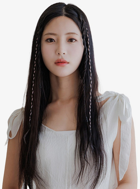클립스 브레이드 땋은머리 가발 헤어피스 레디투웨어 포인트 베이비 브레이드, 썸머송, 1개