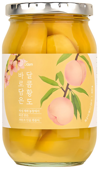 더오담 바로담은 달콤 황도, 1개, 450g