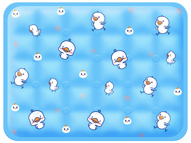 하임하이 반려동물 세척쉬운 양면 쿨매트, 블루덕, 1개