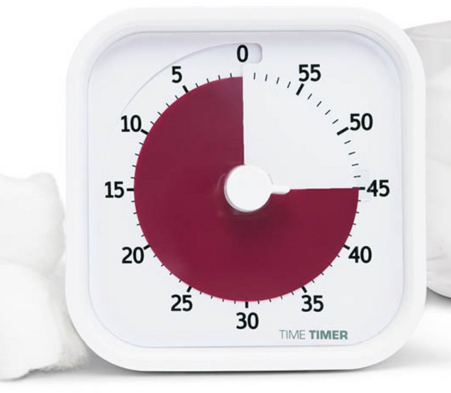 타임타이머 구글타이머 홈에디션 TIME TIMER HOME EDITION 11종 루덴스 정식수입품, 코튼볼 화이트