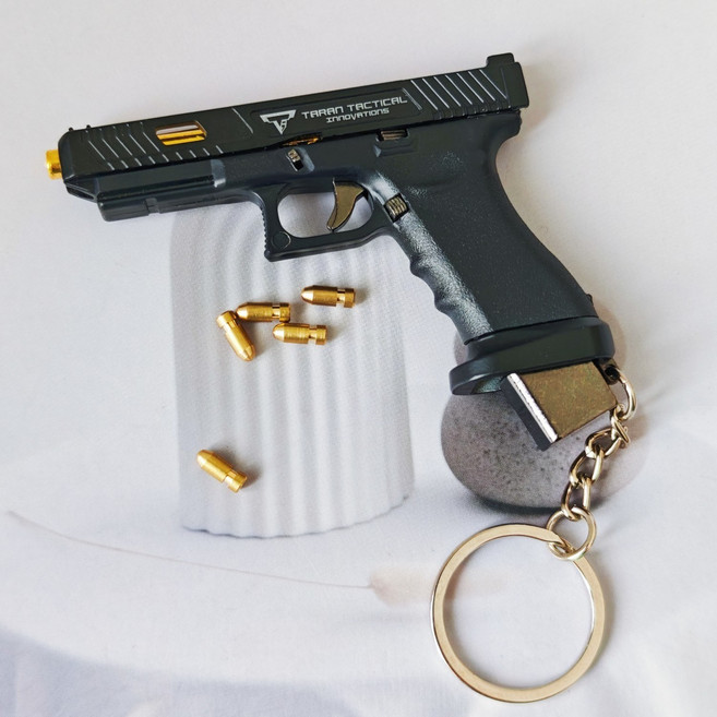 티오피 메탈 키링 열쇠고리 키홀더 건시리즈-글록 TTI G34, 블랙, 1개