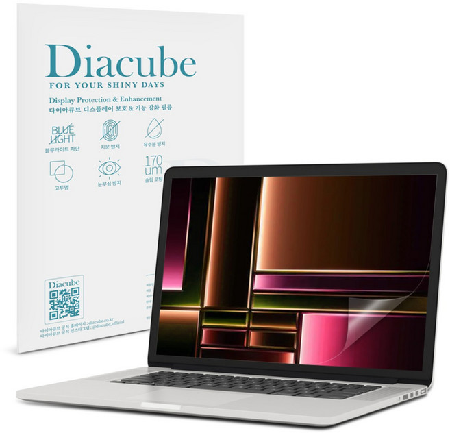 다이아큐브 맥북 저반사 지문방지 블루라이트차단 보호필름, 1개