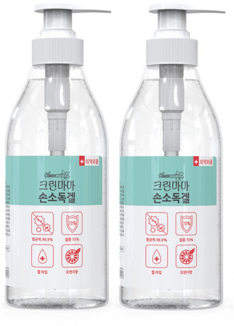 크린마마 손소독겔 500ml 3개 의약외품 알콜70% 손소독제