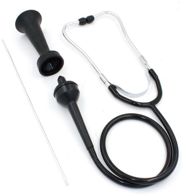 Kuntech 자동차 청진기 검사 도구 이상음 청진기 실린더 고장 산업용 엔진 소음 자동형 고급 청진기 다양한 환경 적용, 1개, KT5099A-검정색