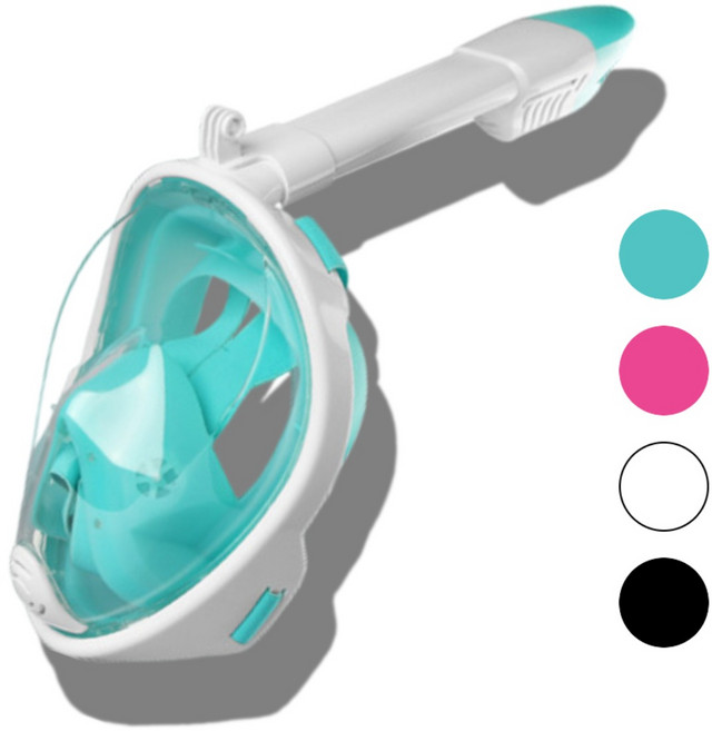 테시미스 풀페이스 스노쿨링 마스크 물안경 스노클장비, 아쿠아민트