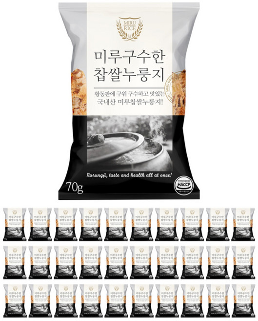 미루구수한누룽지 찹쌀, 30개, 70g