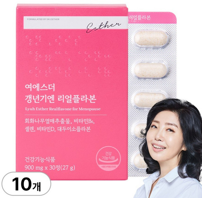 [본사직영] 여에스더 갱년기엔 리얼플라본 (갱년기 여성 건강 기능성) 국민영양 프로젝트, 30정, 10박스