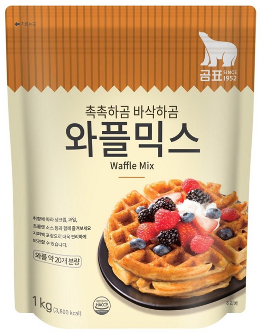 곰표 와플 믹스, 1kg, 3개