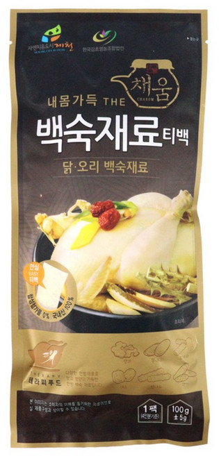 자연닮음 국산 삼계탕재료 백숙재료 한방티백 100g 내몸가득 한약재, 35개