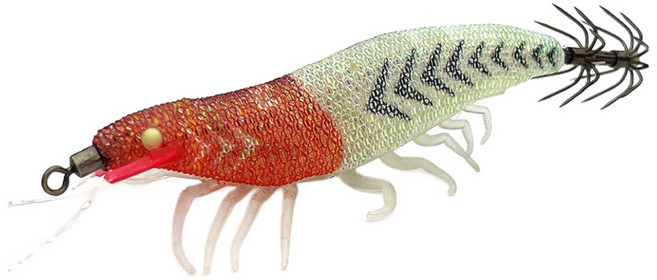 FST 25년 우마이 리얼 새우에기 60mm 전체uv+야광 애기 축광 실리콘 다리 완벽수평 침강 쉬림프 에기 갑오징어 쭈꾸미 한치에기, 3개, 5g, 01번 고추장