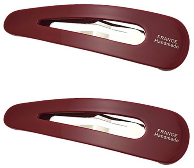 행운의 빨간색 헤어핀 고급스러운 클립 앞머리 핀 일자 핀 스프링 핀 좋아하는 사람에게 새해 선물을 주다 새해 복 많이 받으세요 France Handmade