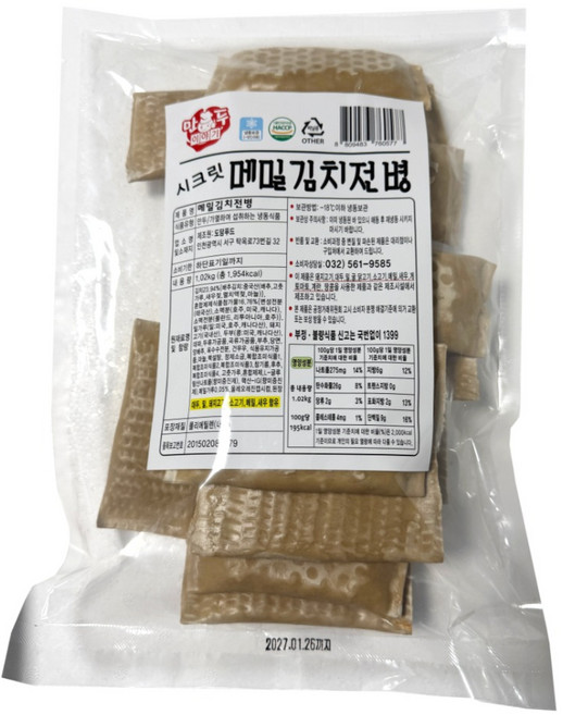 씨푸드코리아 메밀전병( 60g x 17개 ), 1.02kg, 6개