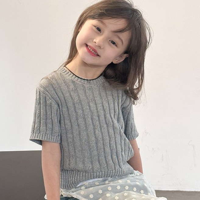 하랑이네 또또샵 꽈배기 반팔 니트 110~150