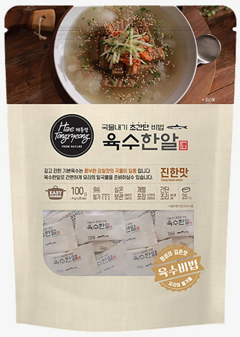 해통령 육수한알 진한맛, 100g, 4개