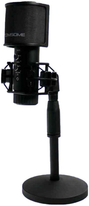 컴썸 콘덴서 USB C타입 레코딩 스탠드 마이크 풀세트, mic-1300 블랙