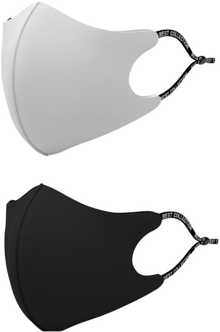 그레이스 사계절 마스크 메쉬 스포츠 끈조절 빨아서 쓰는 블랙 3D 연예인 입체마스크 6개세트