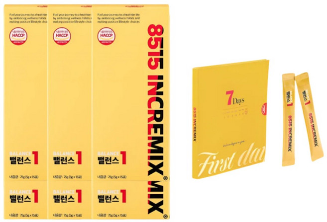 8515 대사유산균 밸런스1제 (5gx15포) 6박스 3개월분+7일체험키트 추가제공, 75g, 1세트