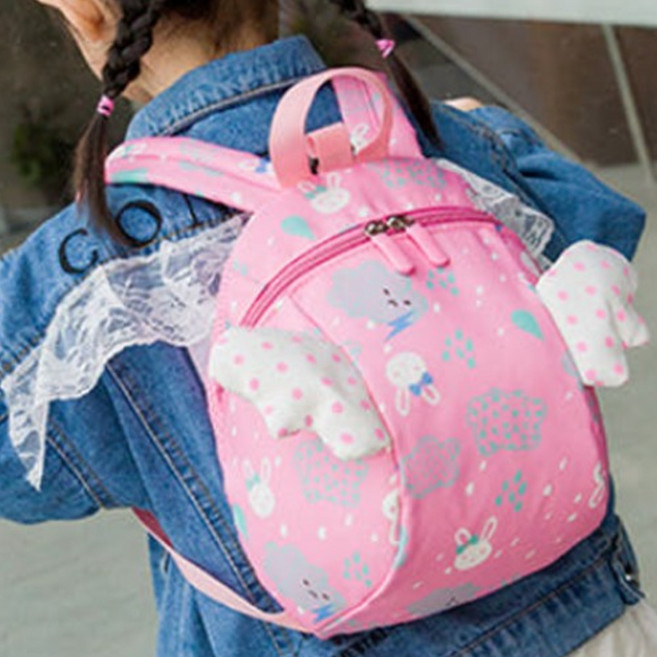 천사 캐릭터 유아 소풍 배낭 미니 백팩 미아방지끈 포함 피크닉 유치원 등원가방