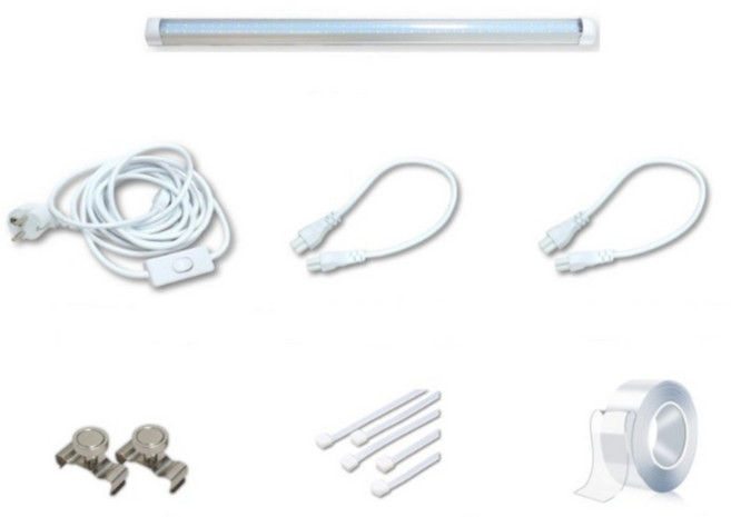 식물전파사 꿀빠 딥그린 식물등 식물조명 선반 밑 많은 화분 led식물등 세트, 3세트, 주백색