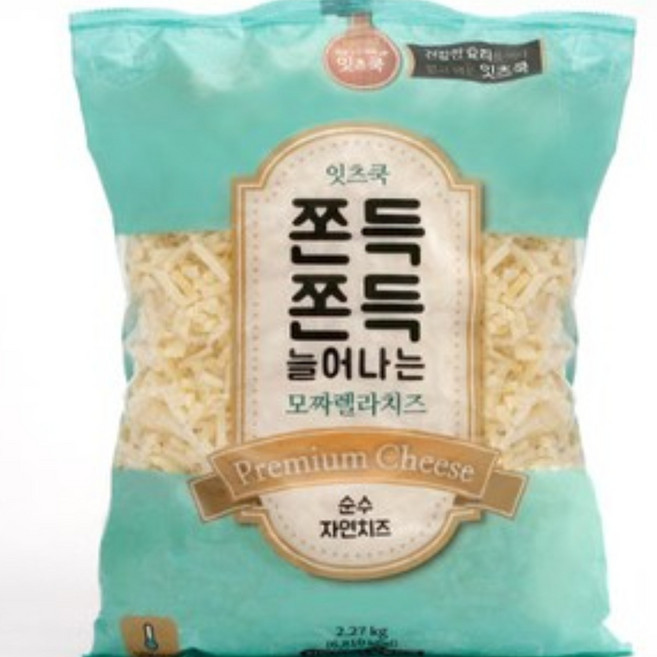 (냉동) 잇츠쿡 모짜렐라 자연치즈 2.27kg, 1개