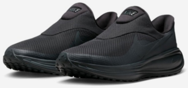 나이키정품 남성 청소년 착화감 좋아 발 편한 끈 없는 운동화 러닝화 슬립온 블랙