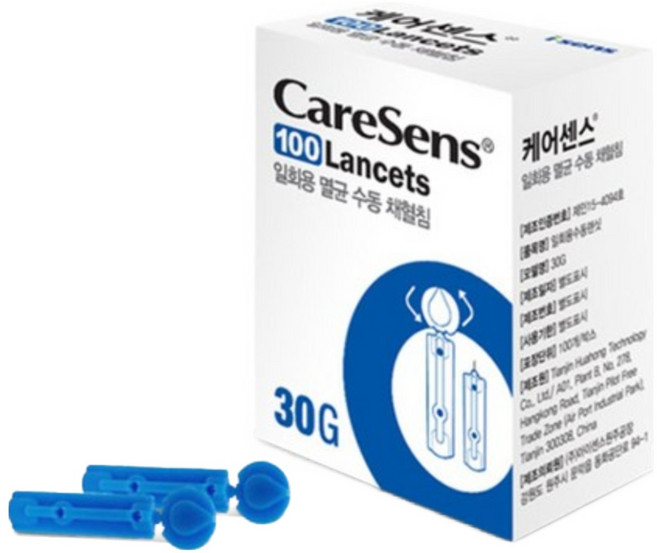 케어센스 란셋 100개입 일회용 채혈침, 1박스