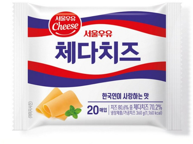 슬라이스체다치즈 앙투어솔레 자연치즈 과일도매 향료 과자도매 음료수도매 체다치즈, 1개, 360g
