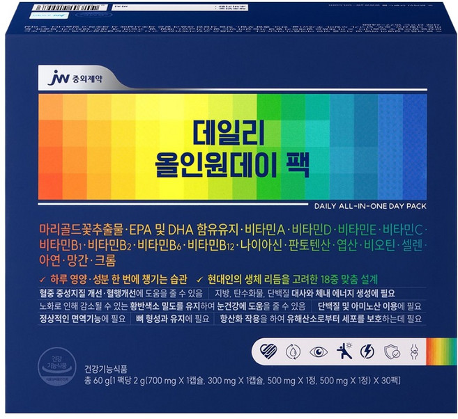 JW중외제약 데일리 올인원데이팩, 30회분, 60g, 3개