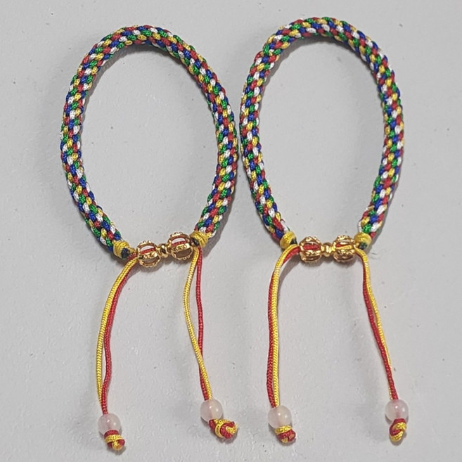 백련 1+1 금강저오색실팔찌 패션 커풀팔찌 마음안정 수호장수팔찌 악귀퇴치 삼재액막이