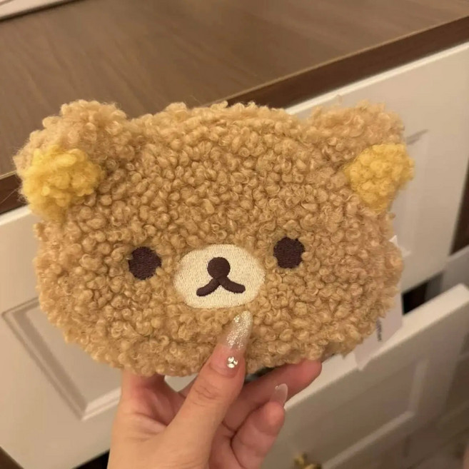 옐상 리락쿠마 복슬복슬 얼굴 키링 2종