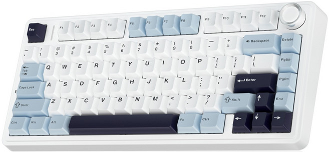 AULA F75유선/무선 독립 키보드 LEOBOG 일반형 기계식 키보드, F75 화이트+블루+블랙, RGB wireless