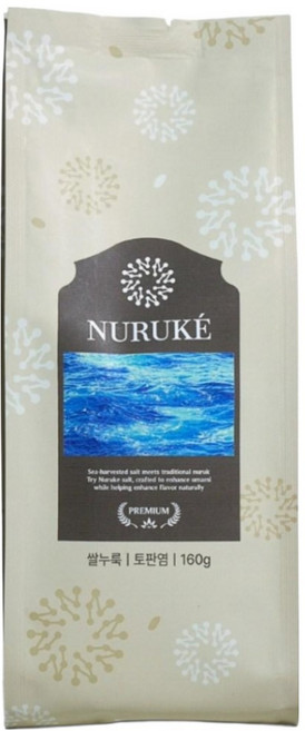 NURUKE 누룩소금 가루형 토판염 선물용 답례품 저염 조미료, 3개, 160g