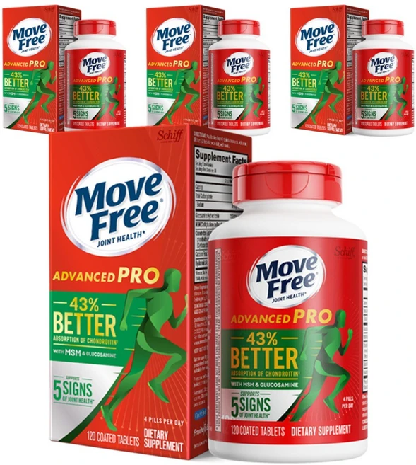 무브프리 어드밴스드 프로 코팅된 타블렛, 4개, 120정 - 쿠팡