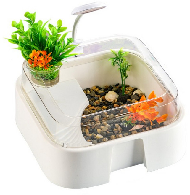혜신 거북이 사육장 개방식 거북이 어항, 1개, 8.5L