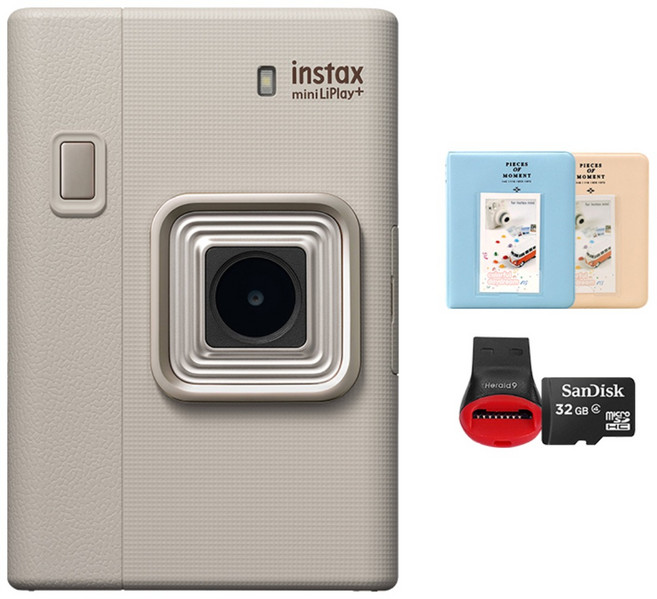인스탁스 미니 리플레이 플러스 Liplay+ 하이브리드 카메라, 1세트, 샌드베이지