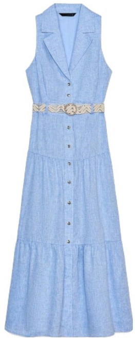 ZARA 자라 린넨 벨트 미디 원피스 8372110 8372/110