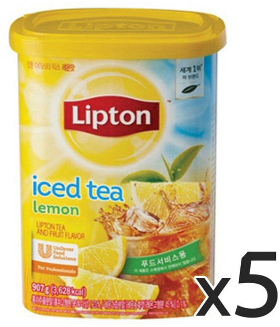 립톤 아이스티 분말 레몬맛, 907g, 1개입, 5개