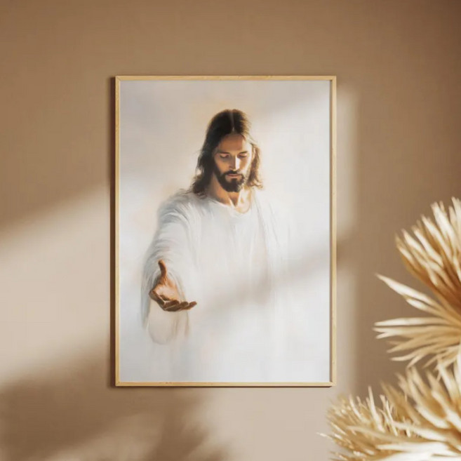 예수님 초상화 기독교 가톨릭 교회 성경 미술 포스터 성화 그림 액자, 5번 A1(59.4cm x 84.1cm), 블랙