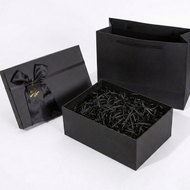 라워스 올인원 선물 포장 박스, 1세트, 블랙