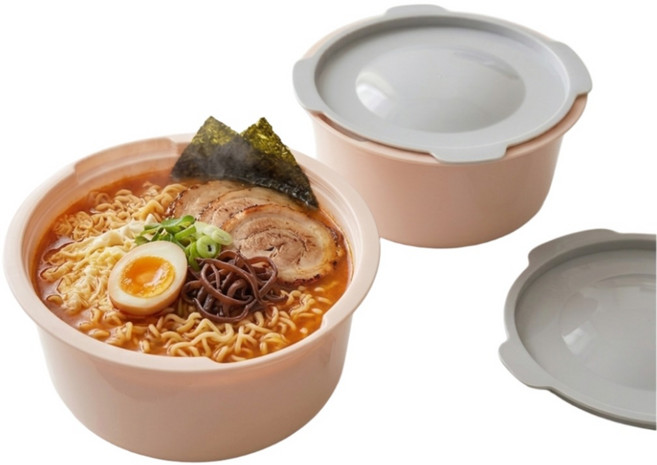 미엘 스토리 국산 전자레인지 찜기 라면 계란 야채 찜 용기 1000ml 2개, 1세트