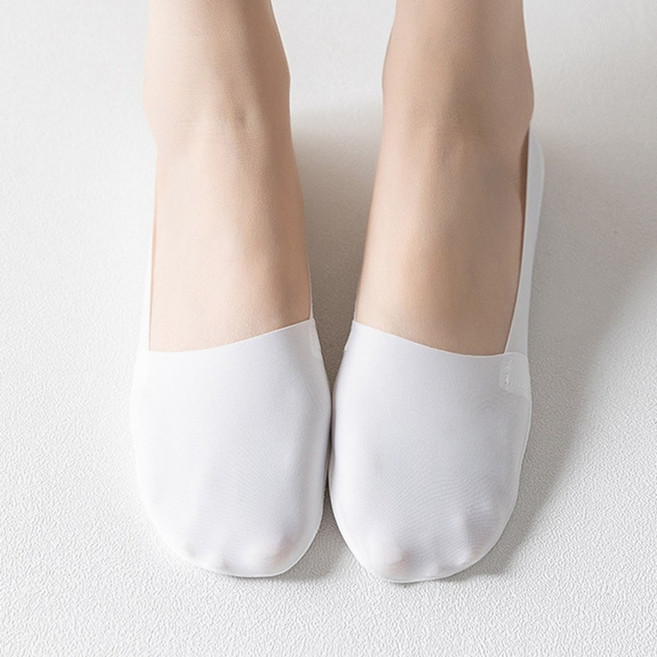 [10개 세트] 안벗겨지는 여성 덧신 베이직 양말 페이크삭스 누드 실리콘 미끄럼방지