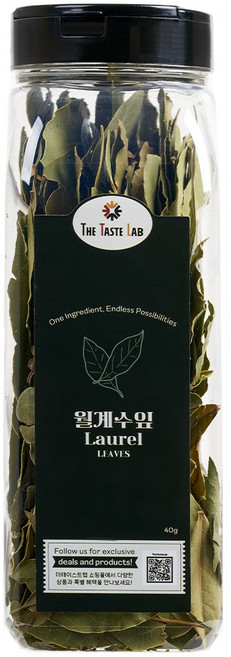더테이스트랩 월계수잎 허브 향신료, 1개, 40g